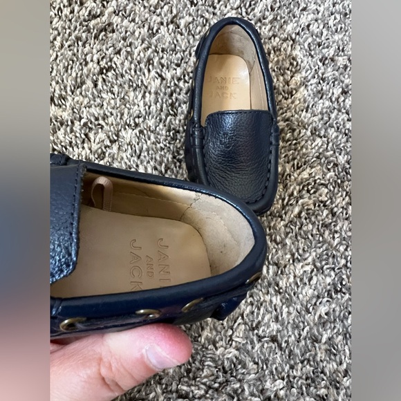 Janie And Jack Leather Driving Shoe Connor Navy Baby/Toddler Size 4 - Picture 14 of 15